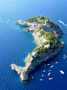 Итальянский остров Ле Сиренюз в виде дельфина