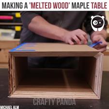 Making a 'melted wood' maple table