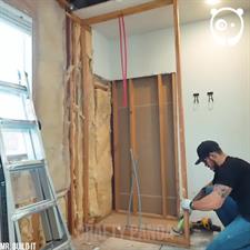 Remodeling an old bathtub into a giant shower