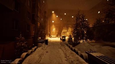 Unreal Engine 5 Russian Winter Urban Environment Real-time demo