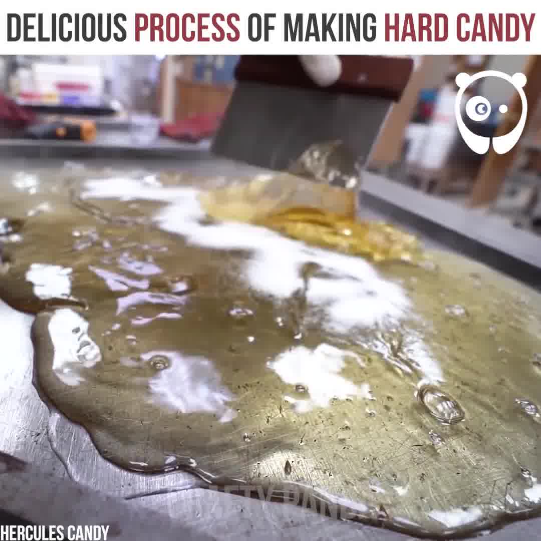 Delicious process of making hard candy