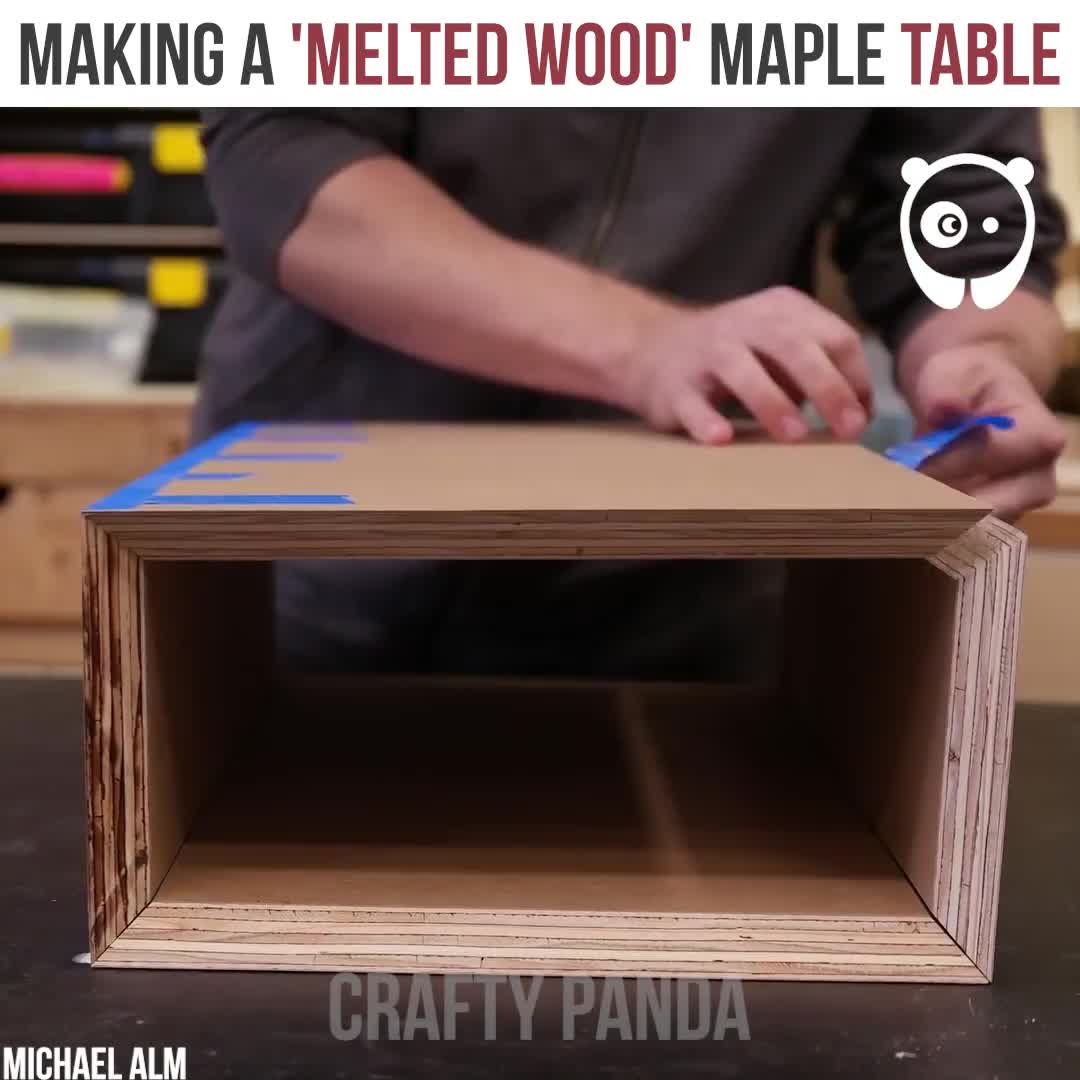 Making a 'melted wood' maple table