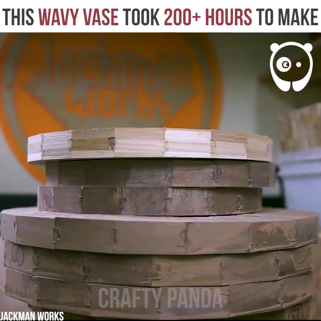 This wavy vase took 200 plus hours to make
