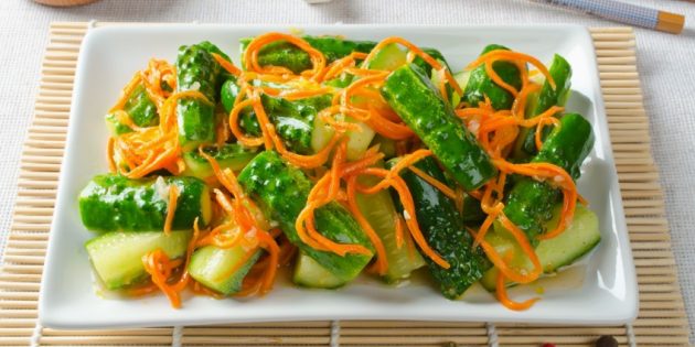 Острый овощной салат с имбирём